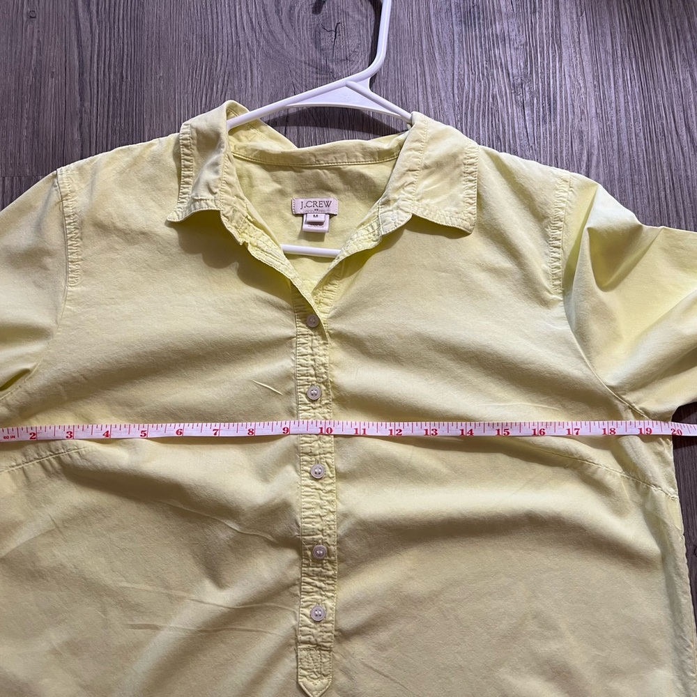 J. Crew Cotton Size M Lemon Yellow Button-Front Tunic - Picture 5 of 8